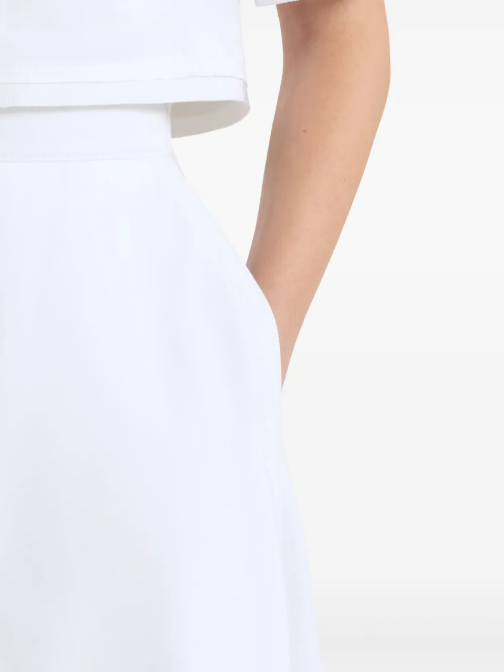 Shop Patou Organic-cotton Skirt In 白色