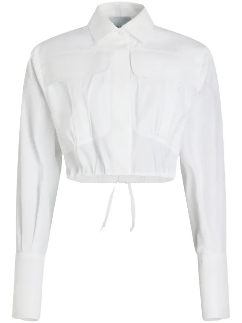 Chemise en popeline à coupe crop - Patou - Modalova