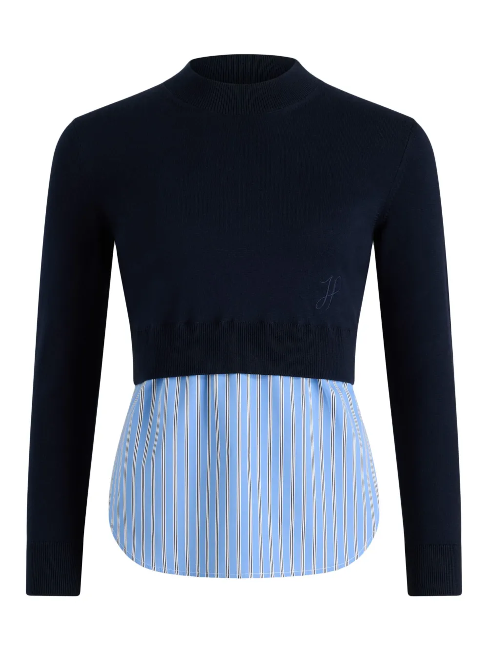 Patou Trompe L'Oeil katoenen sweater - Blauw