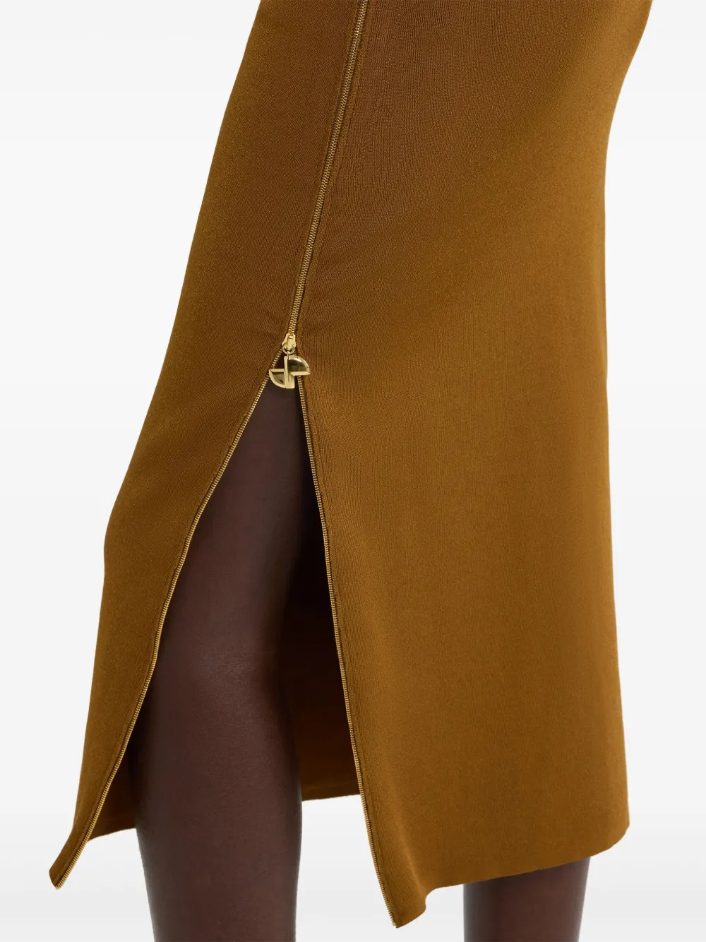 PATOU ZIP-DECORATIVE MIDI SKIRT