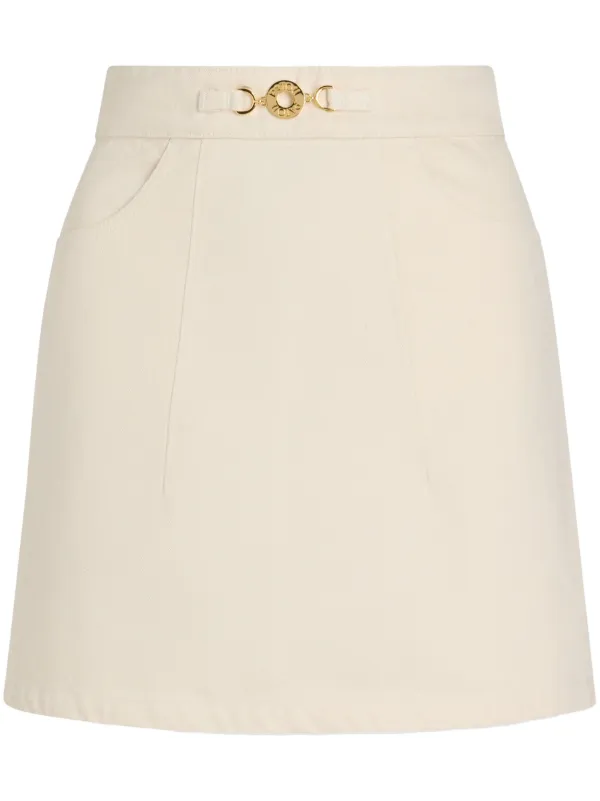 PATOU Aライン デニムミニスカート デニムスカート Patou スカート Patou Aライン デニムミニスカート | ニュートラル | FARFETCH JP
