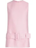 Patou belted tweed mini dress - Pink