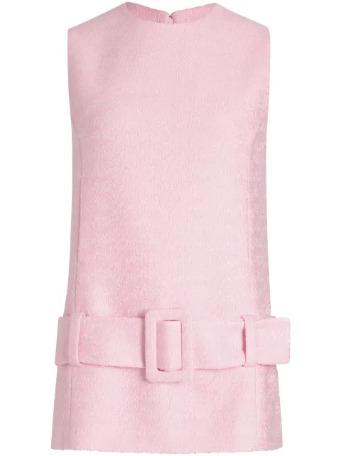 Patou belted tweed mini dress