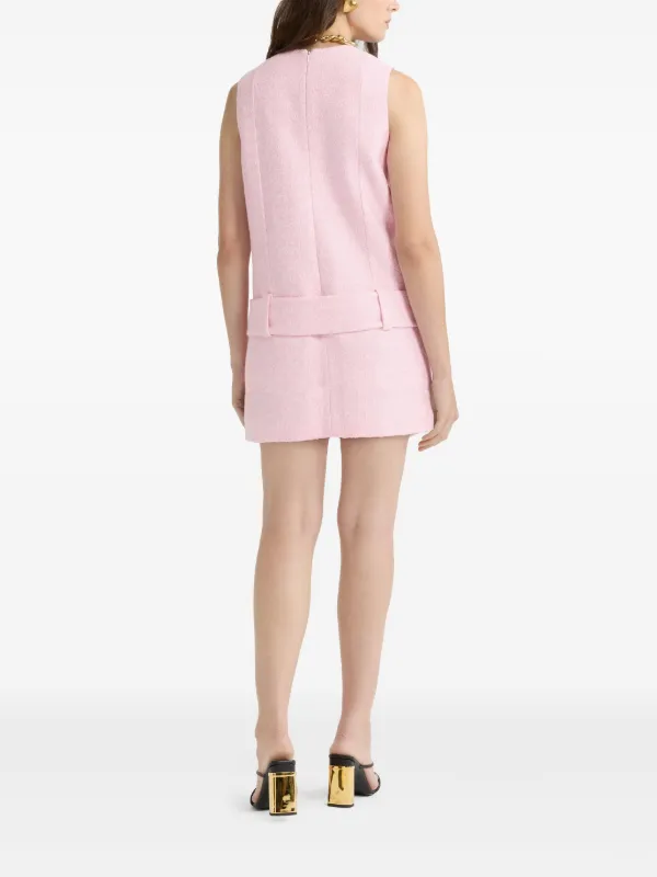 Patou ベルテッド ツイードドレス | ピンク | FARFETCH JP