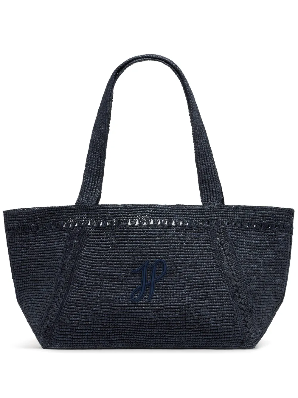 Patou large JP monogram trapeze-design tote bag | Blue | Image 1