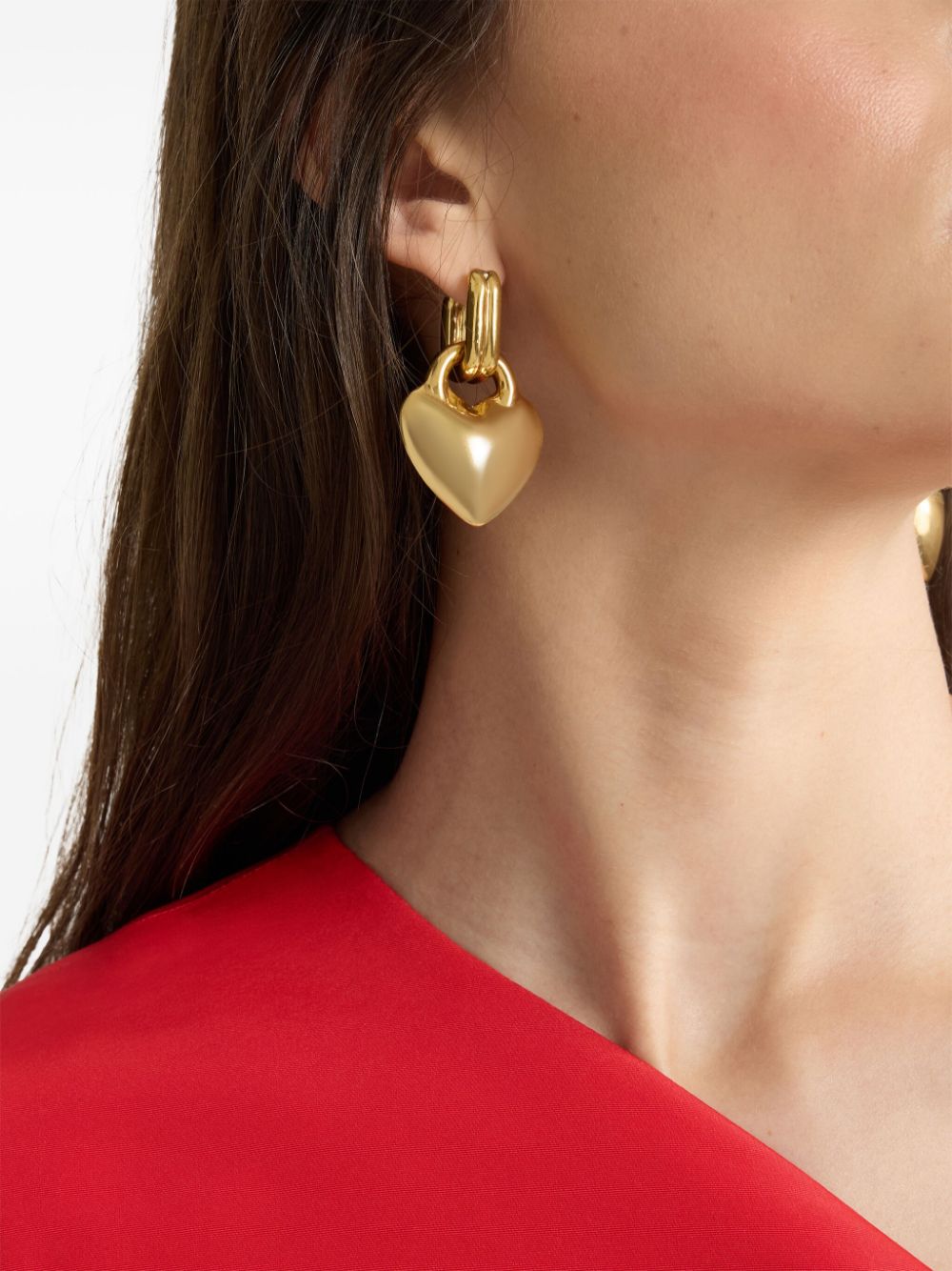 Patou heart-pendant earrings - Goud