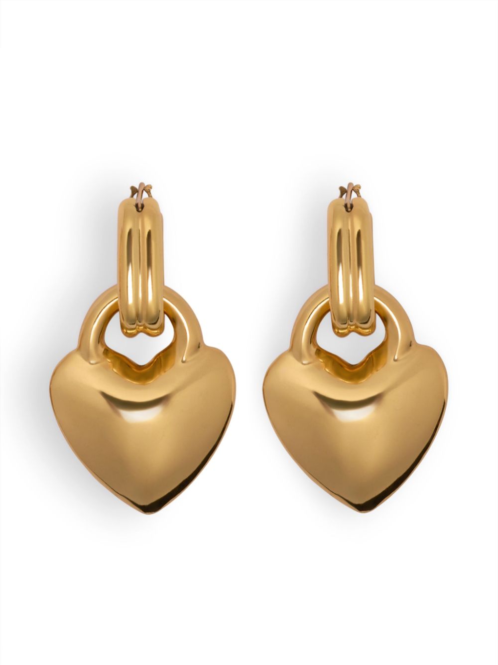 heart-pendant earrings