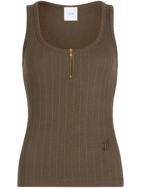 Patou scoop-neck ribbed tank top