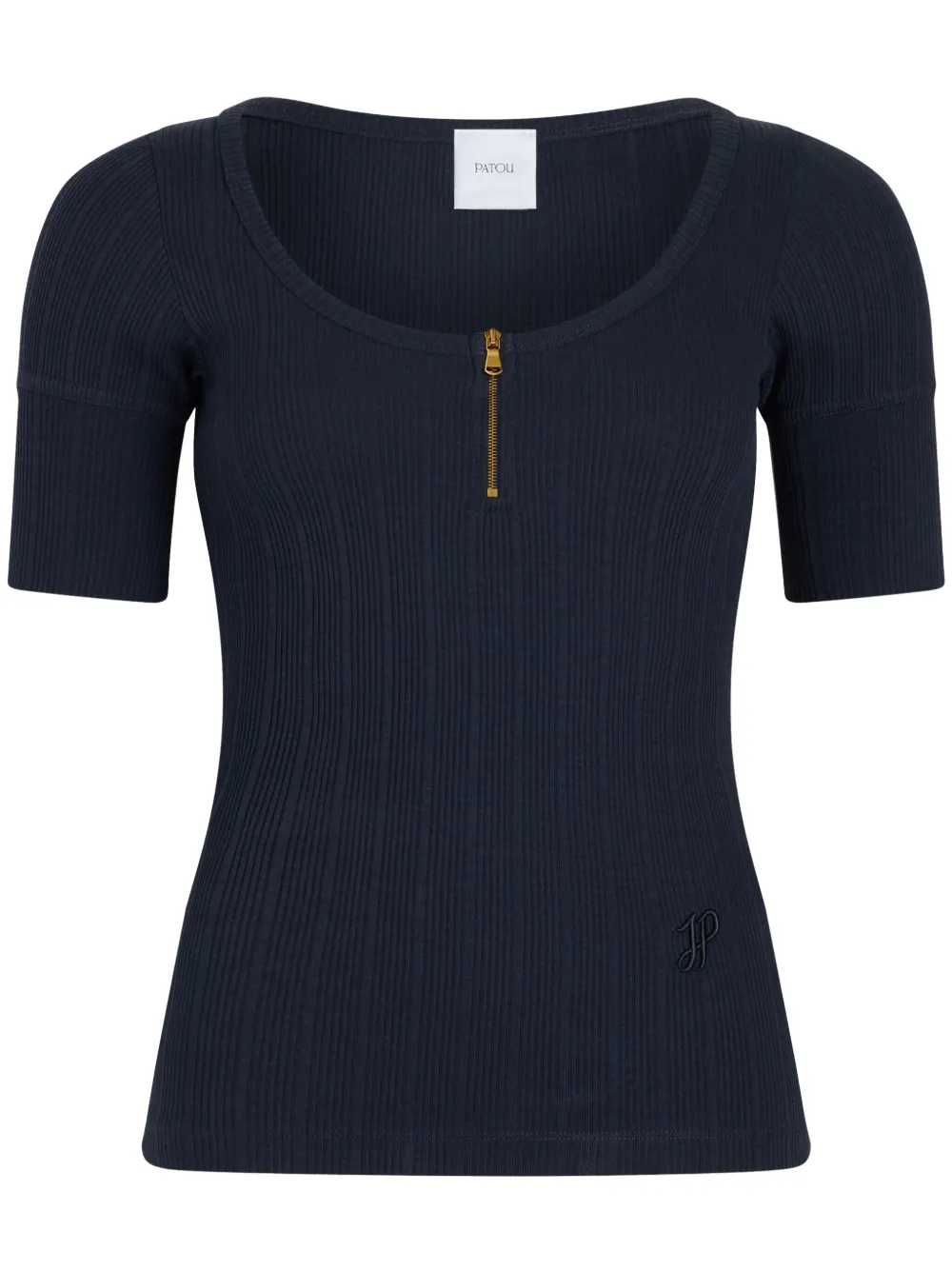 Patou スクープネック Tシャツ - ブルー Patou スクープネック Tシャツ - ブルー