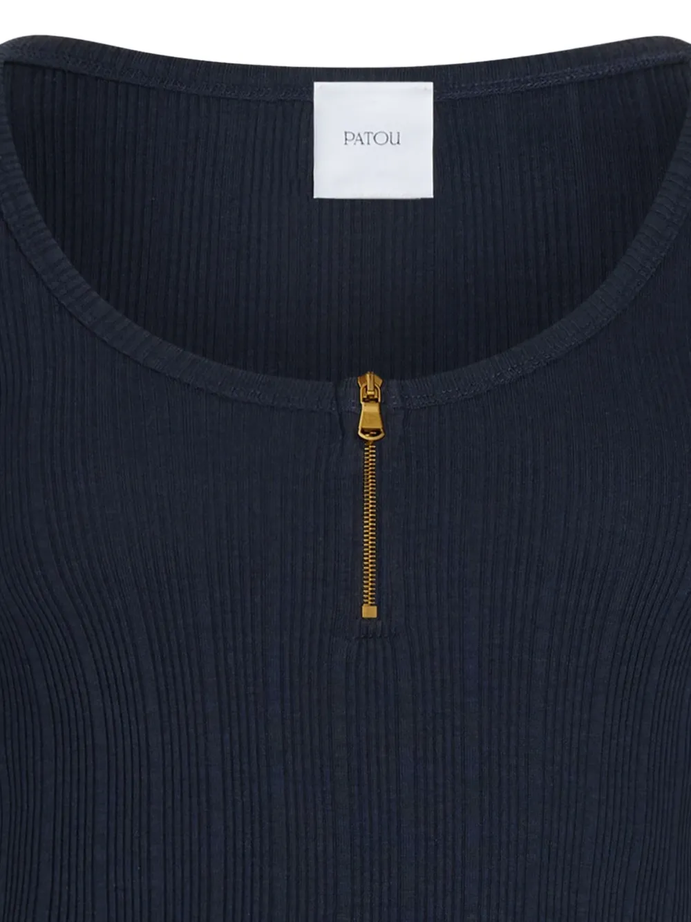 Patou playera tejida de canalé con cuello redondo | Playeras y jerséis | Image 2
