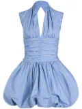Patou striped bubble-hem mini dress - Blue