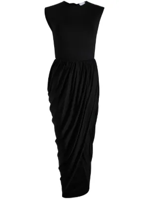 Jacquemus La Saudade floral-embroidered Asymmetric Dress | Black | FARFETCH