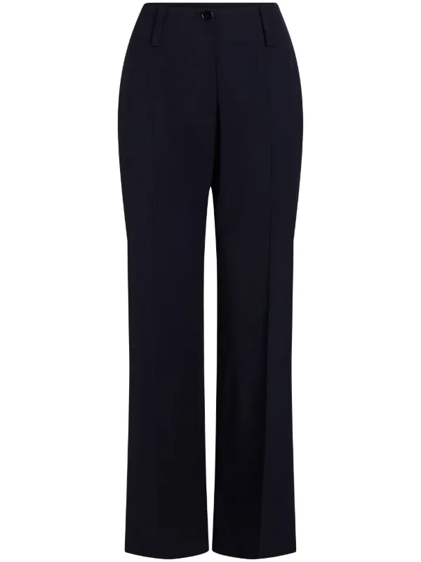Patou Twill Straight-leg Trousers in Blue