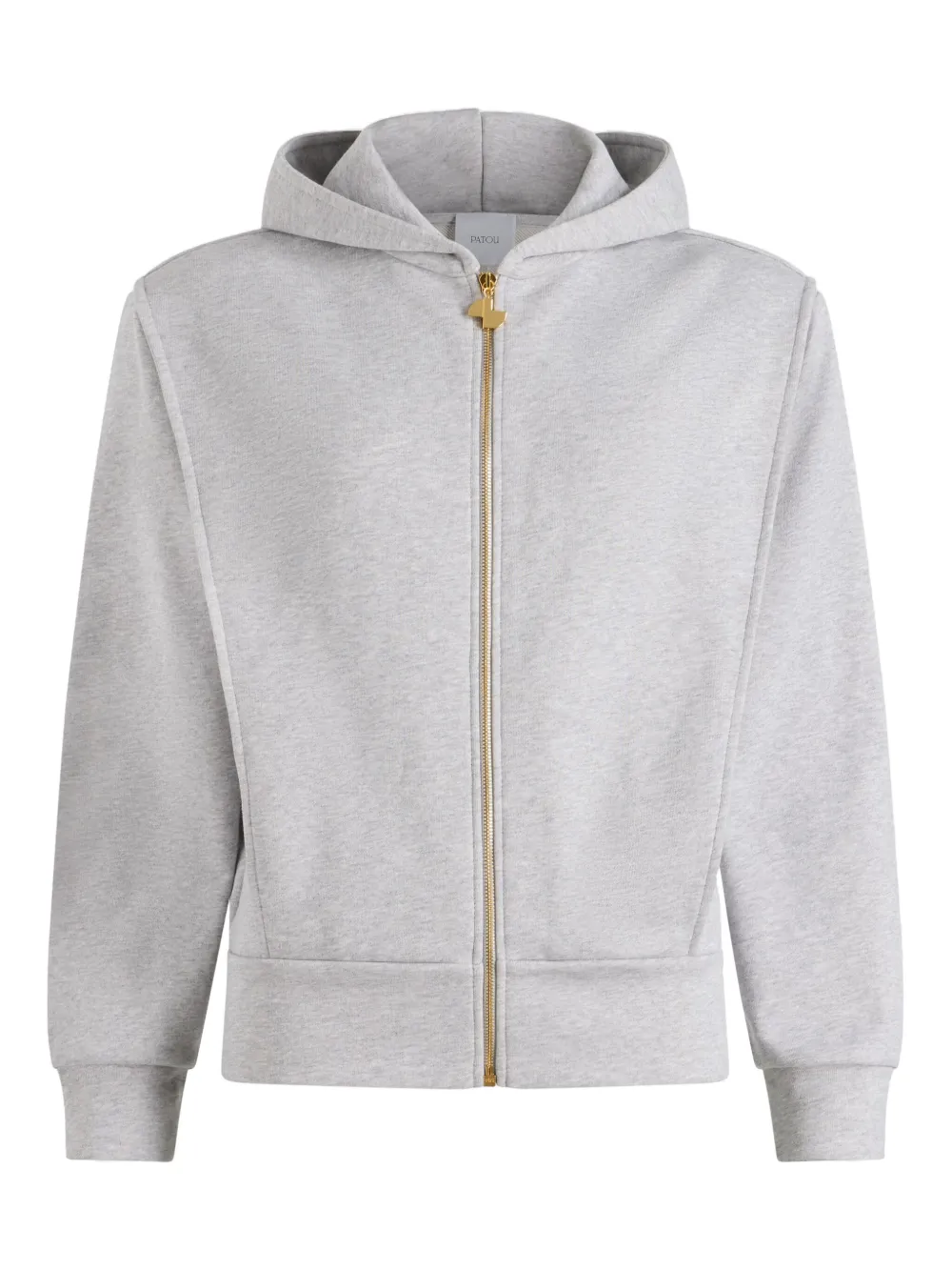 Patou Hoodie van biologisch katoen met rits Grijs