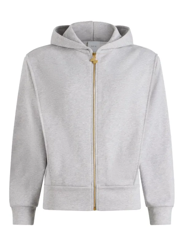 Patou organic-cotton Zip Hoodie Grey FARFETCH IN
