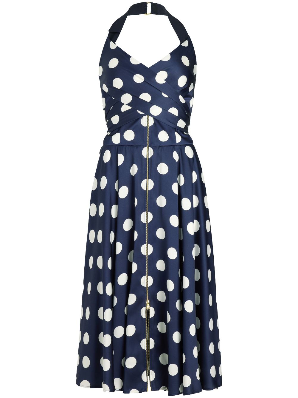 Patou halterneck midi dress - Blue