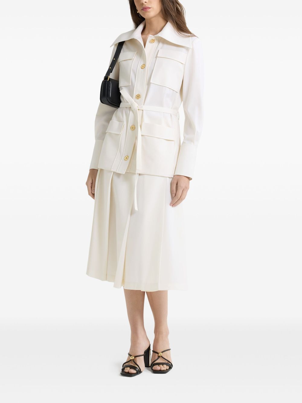 Patou twill buttoned jacket - Beige