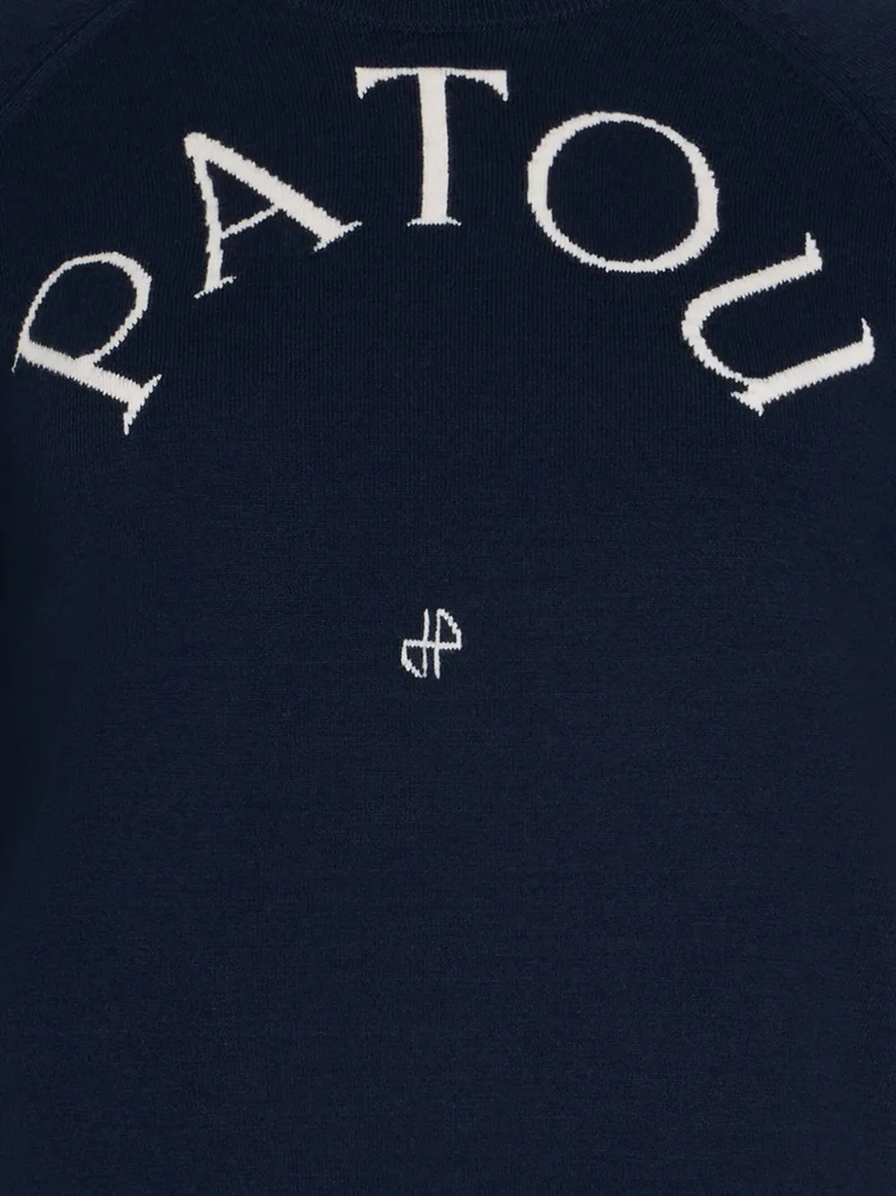 Shop Patou Logo-jacquard Merino Sweater In Blue