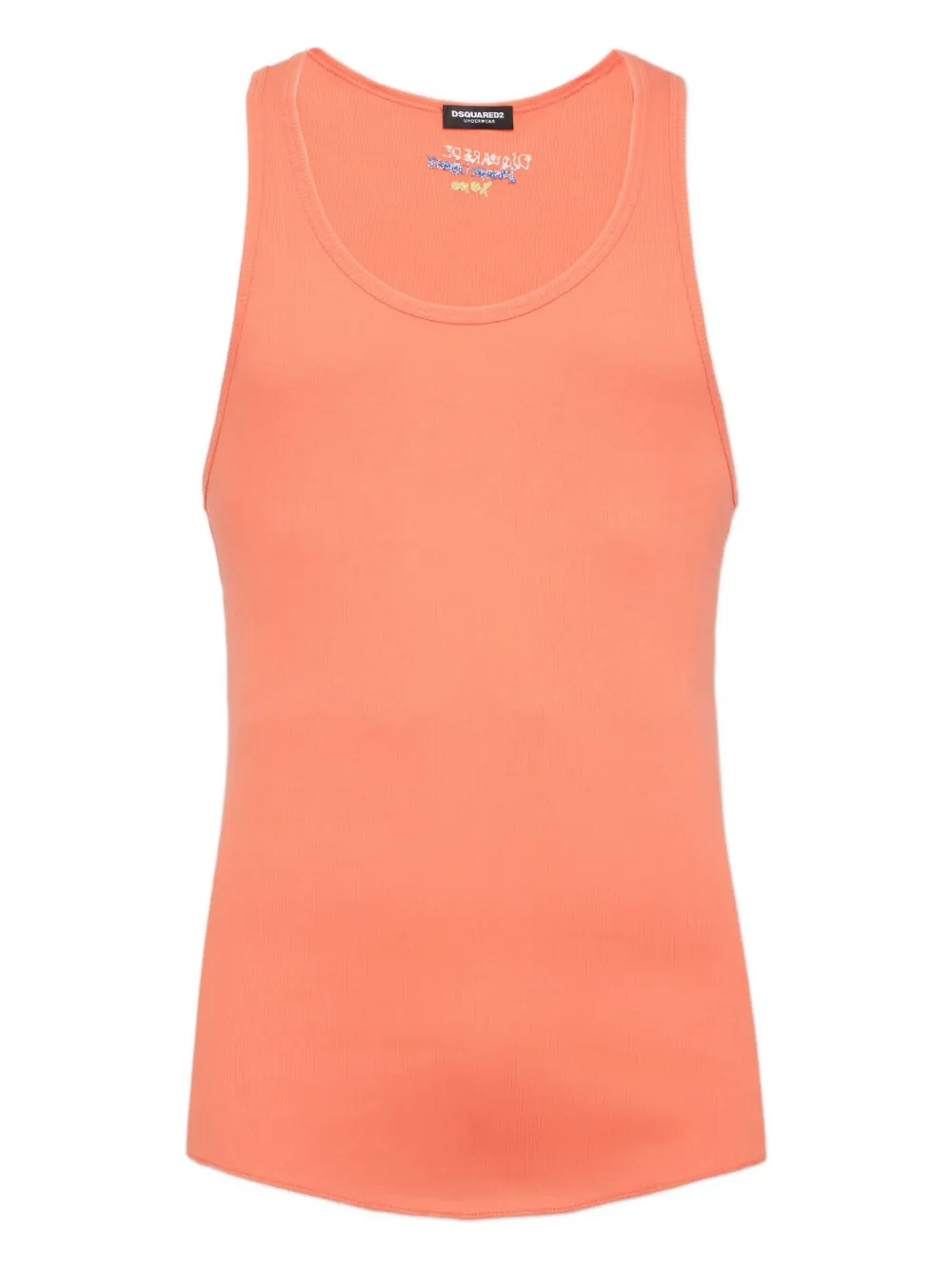 DSQUARED2 ribbed tank top | Orange | Image 1