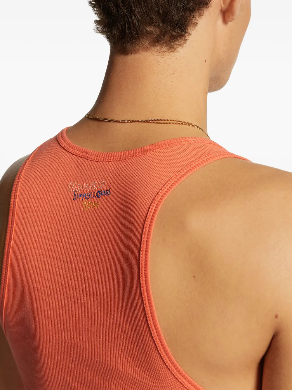 DSQUARED2 Geribbelde tanktop Oranje