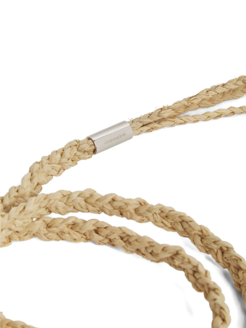 DSQUARED2 Raffia riem Beige