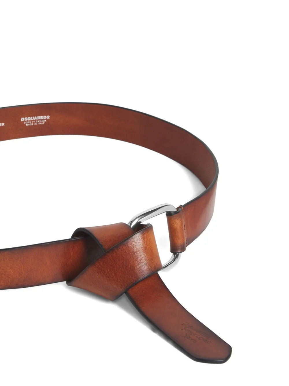 DSQUARED2 Leren riem Bruin