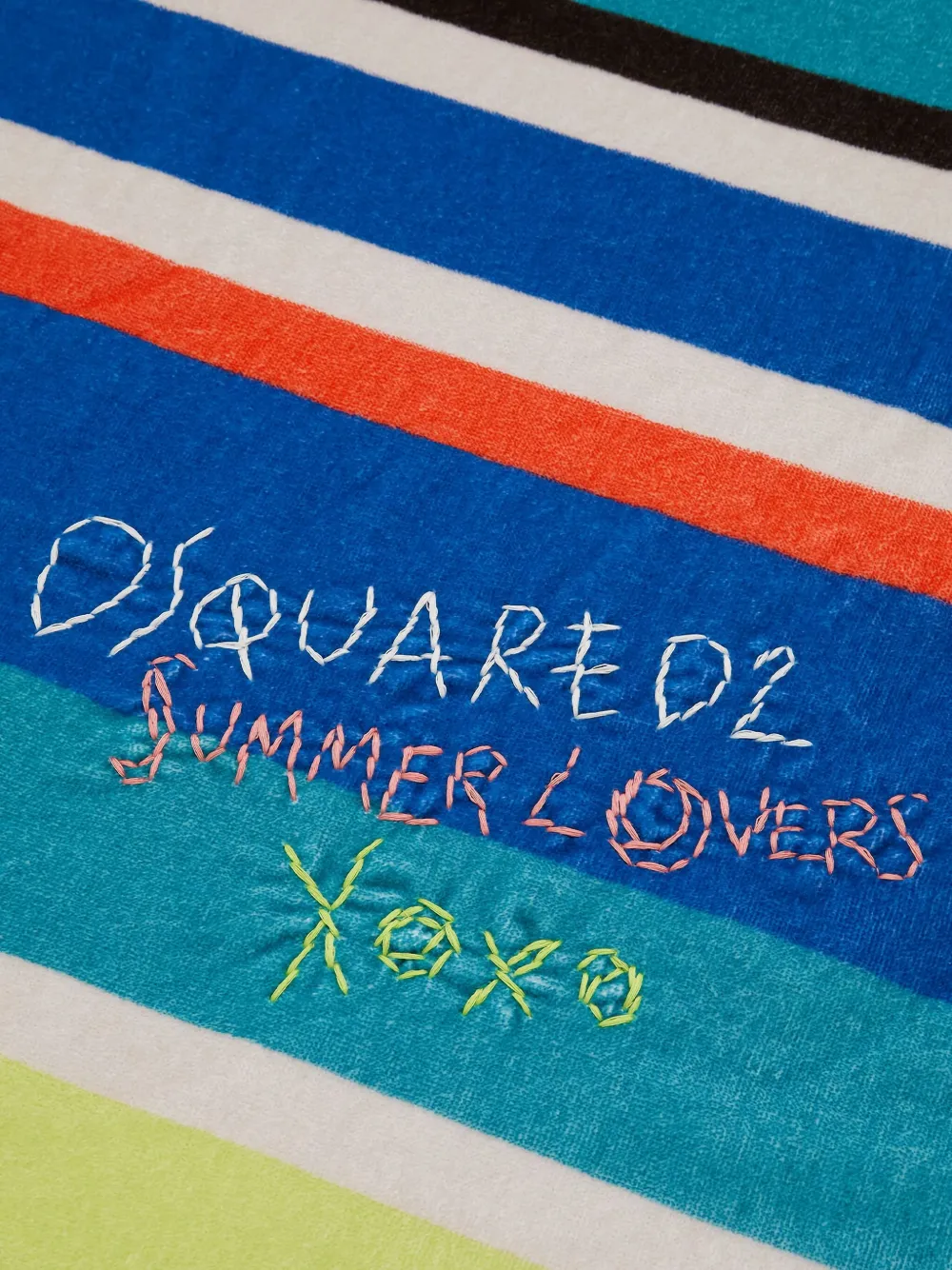DSQUARED2 Summer Lovers Sunset striped-embroidered towel | Beach Accessories | Image 2