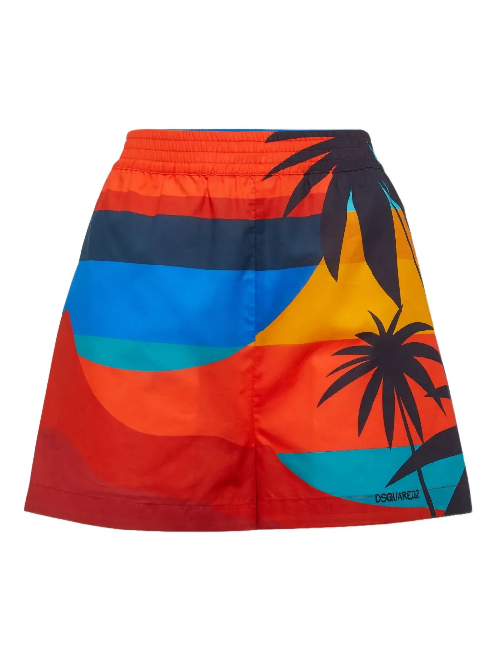 Dsquared2 Elasticated-waistband Swim Shorts In Multi