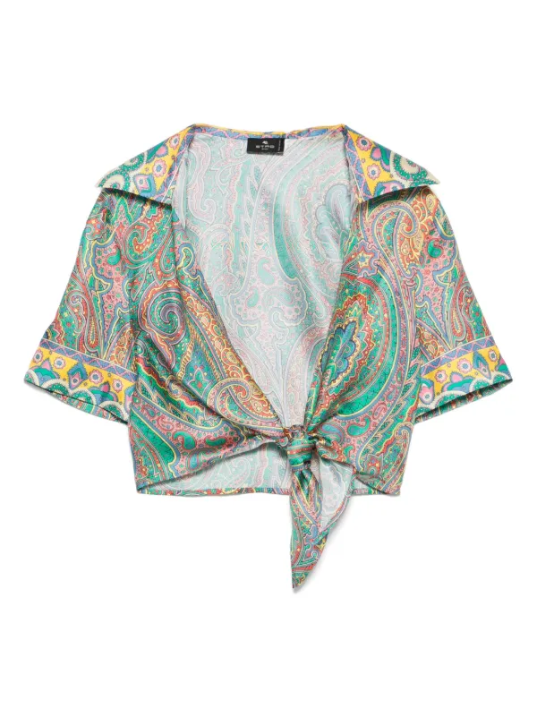 Etro Paisley-print Beach Cover Up in Green