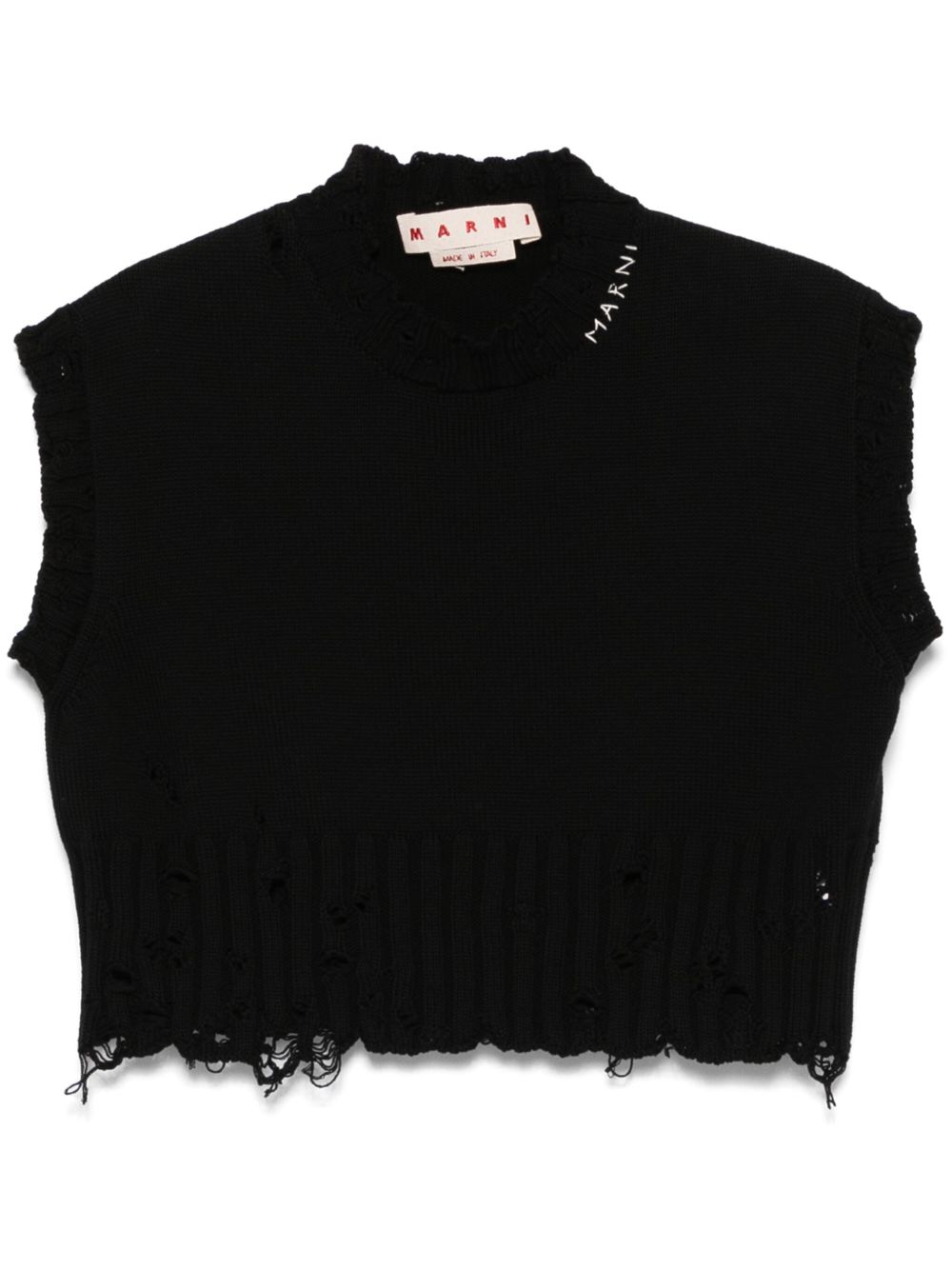 Marni distressed-effect vest - Black