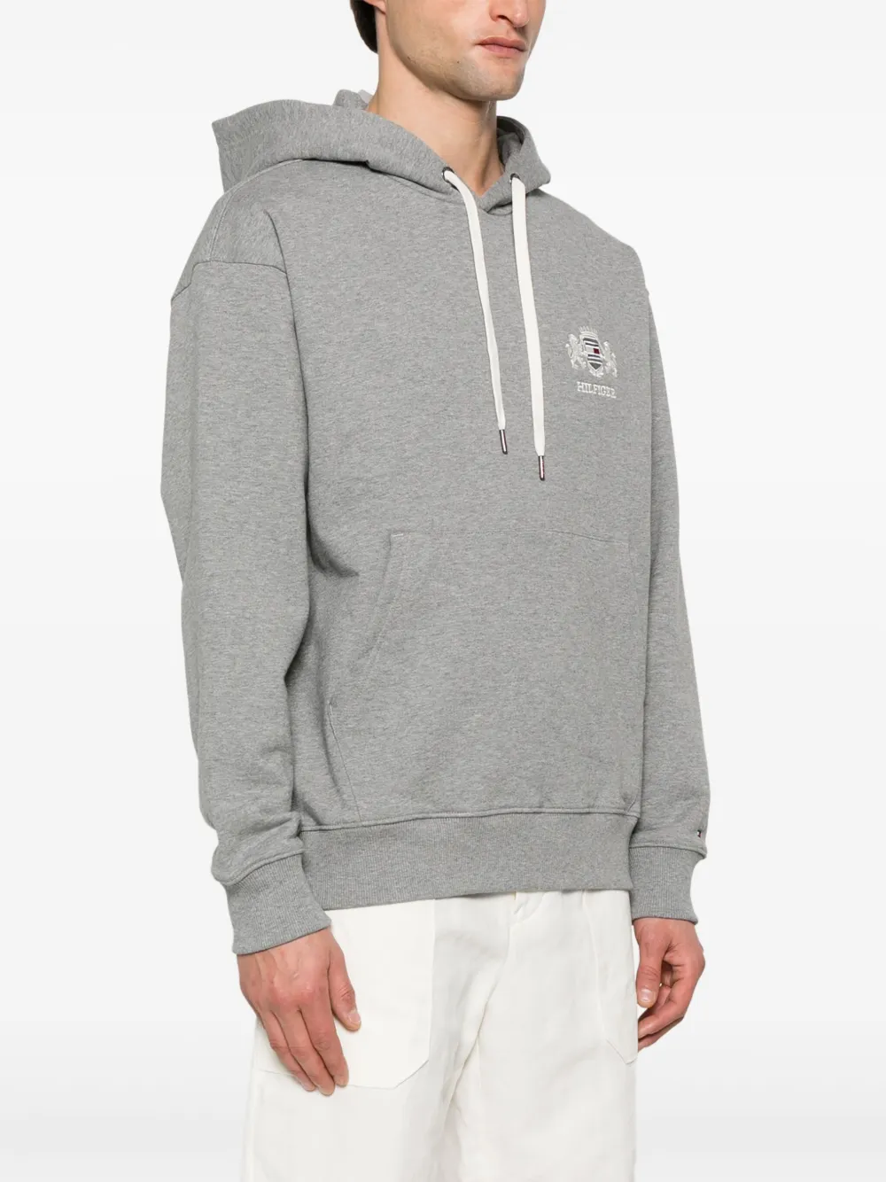 Tommy Hilfiger Hoodie met klein wapenschild Grijs