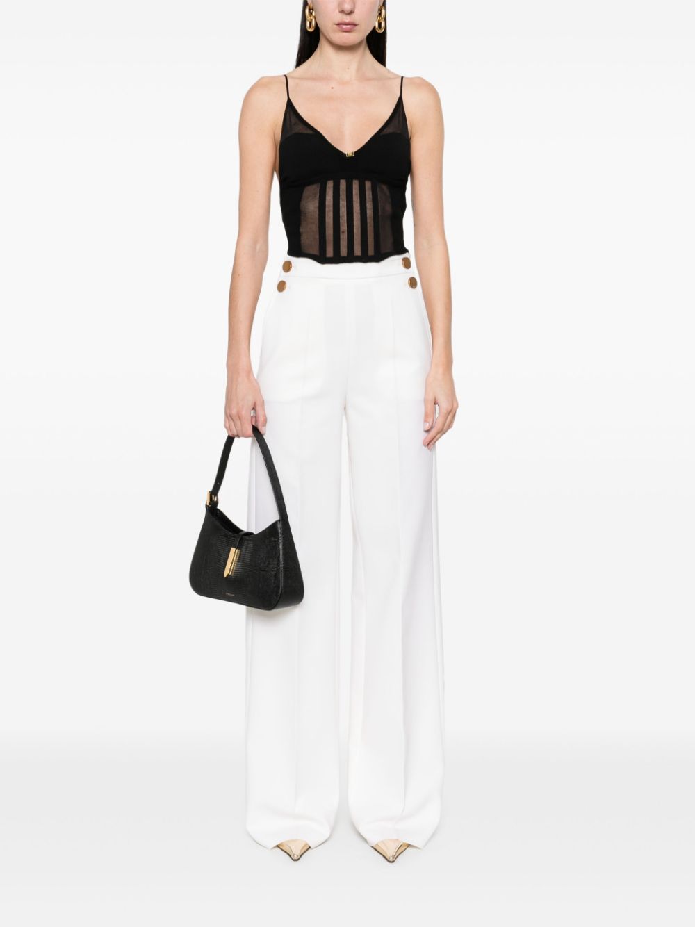 Elisabetta Franchi Korset top - Zwart