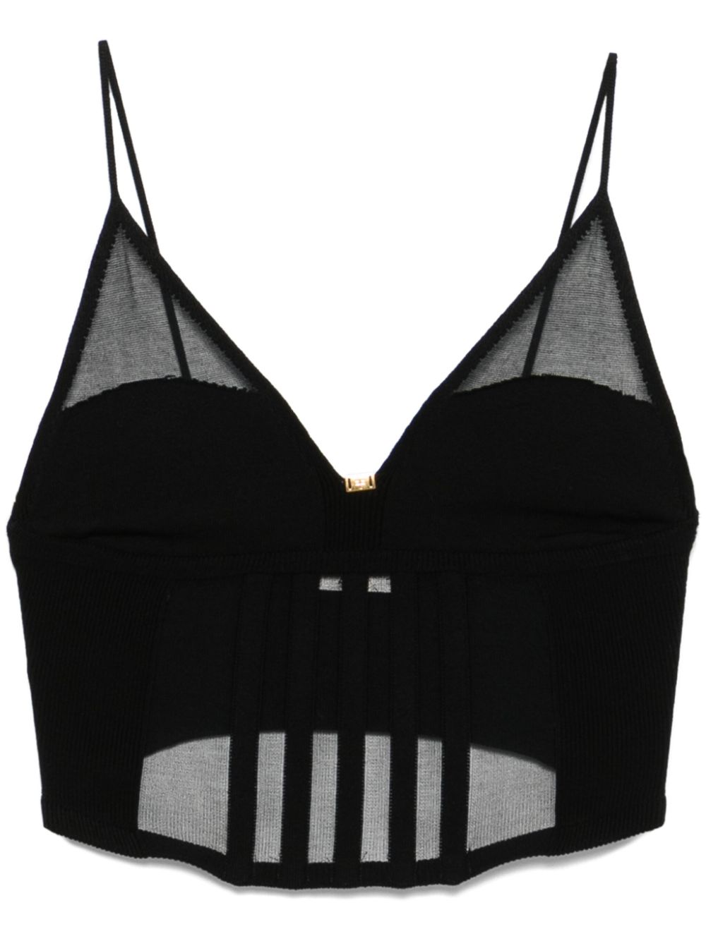 Elisabetta Franchi corset-style top - Black