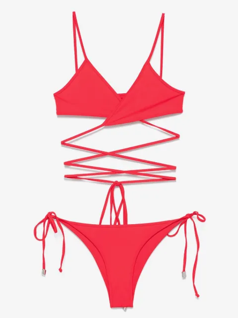 The Attico criss-cross straps bikini