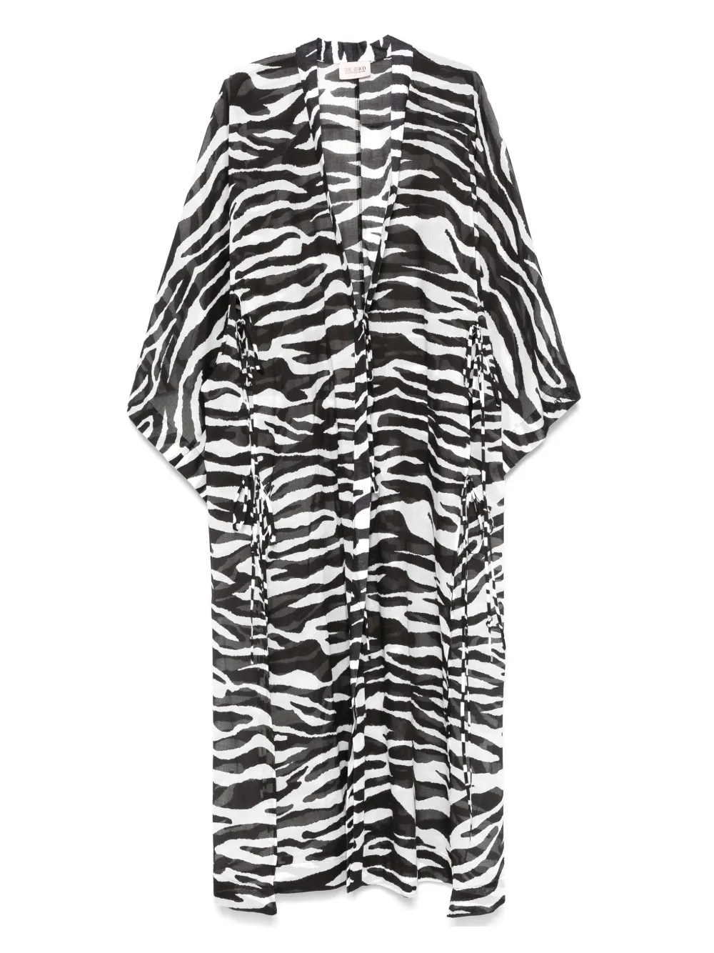 The Attico zebra-print beach cover-up | Black | Image 1