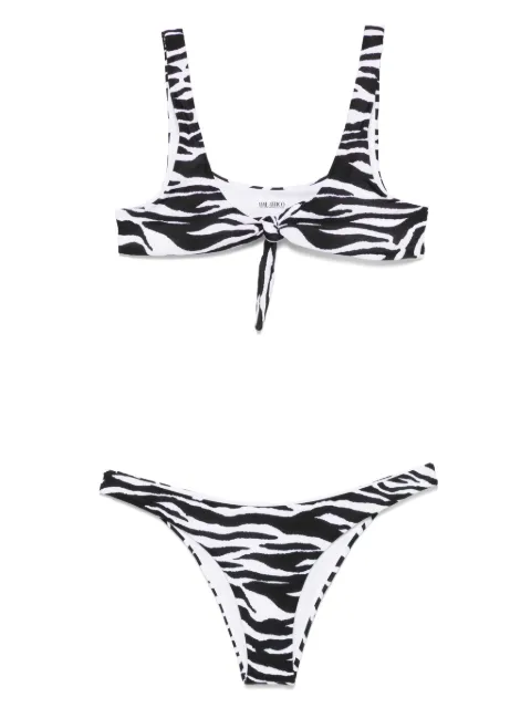 The Attico bikini con estampado de cebra