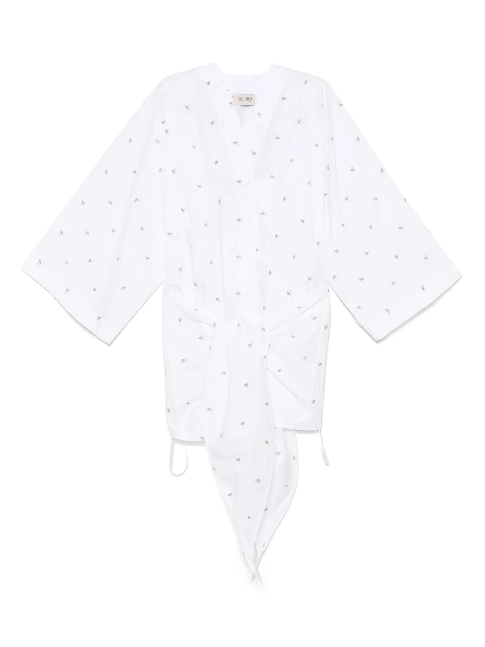 The Attico robe courte à logo brodé | blanc | Image 1