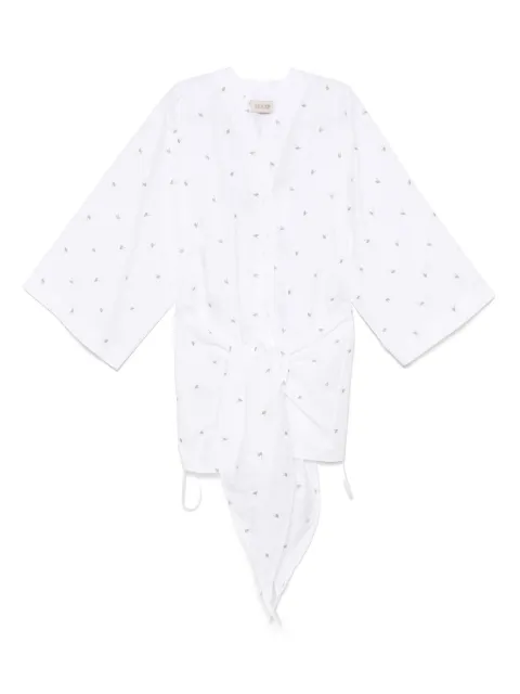 The Attico logo-embroidered mini dress 