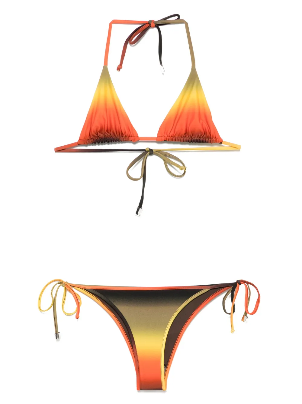 The Attico gradient-effect bikini | Orange | Image 1