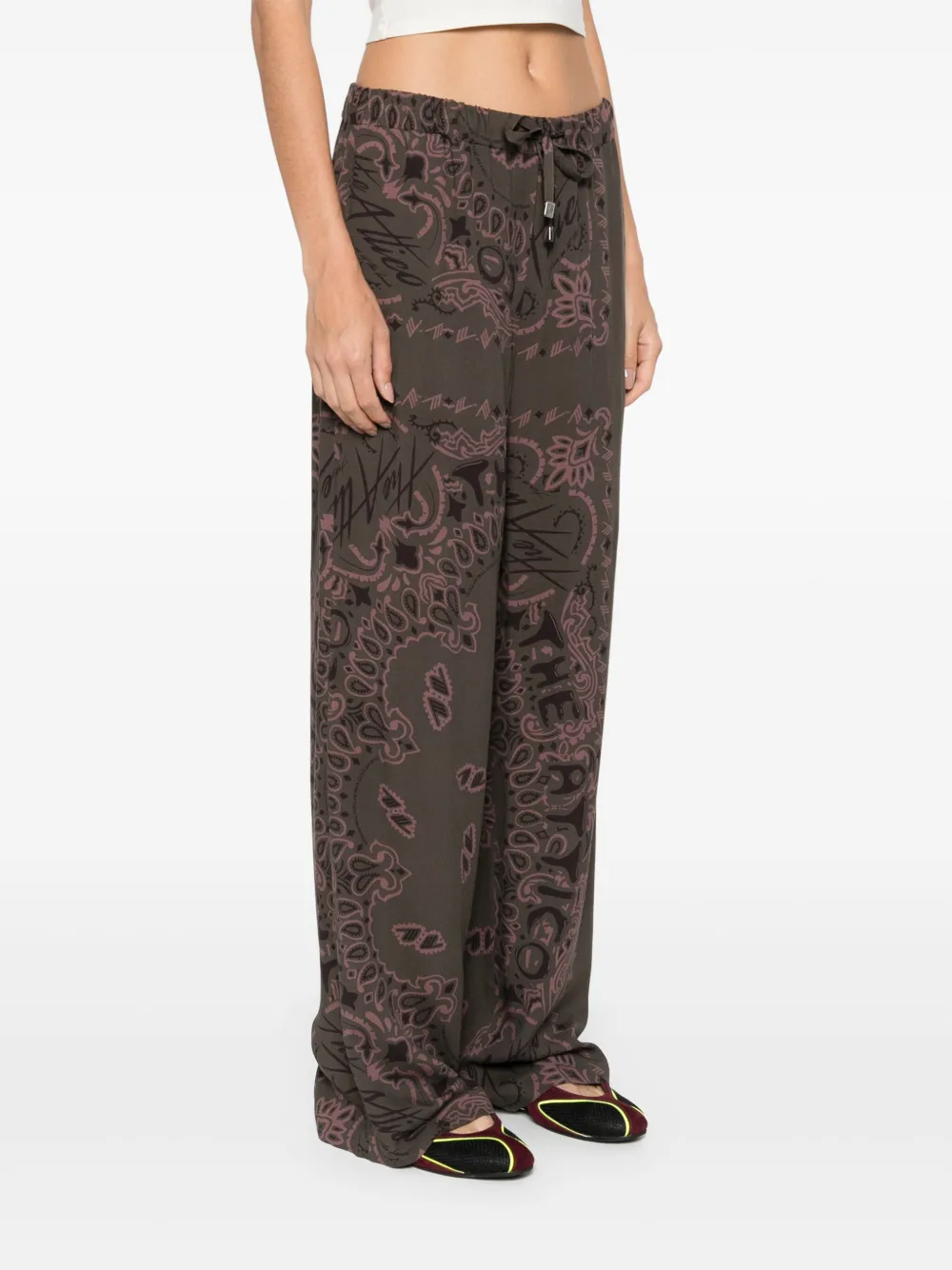 The Attico Broek met paisley-print Groen
