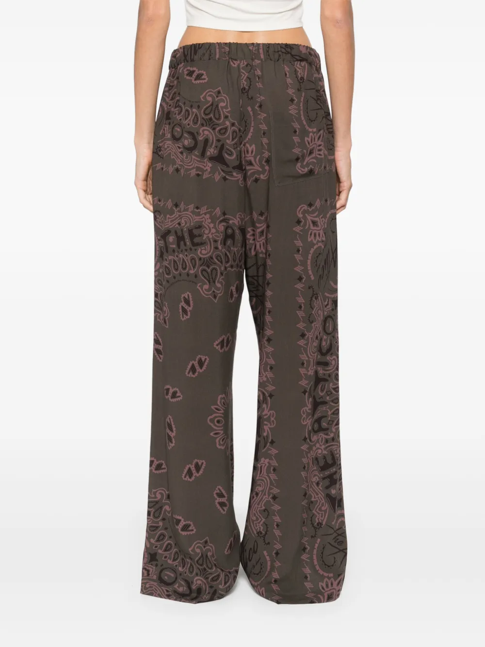 The Attico Broek met paisley-print Groen