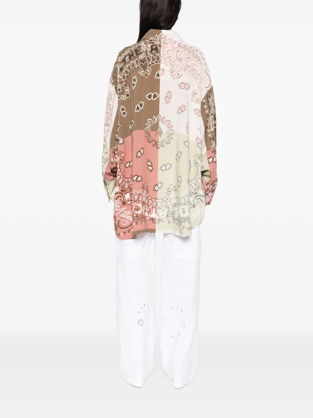 The Attico Blouse met paisley-print Bruin