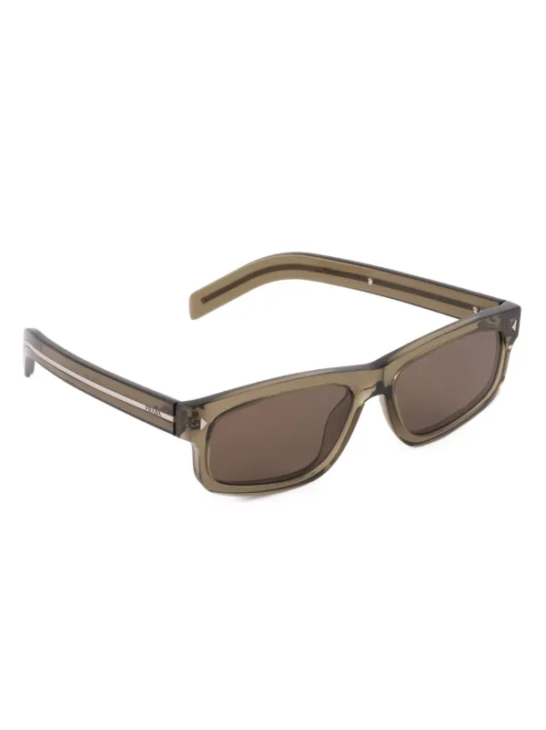 PRADA スクエア サングラス ブラウン Prada Eyewear スクエアフレーム サングラス | ブラウン | FARFETCH JP