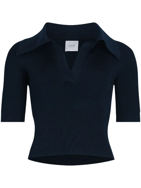 Tシャツ・カットソー PATOU Knitted polo shirt PATOU Knitted polo shirt Patou Knitted Polo Top | Blue