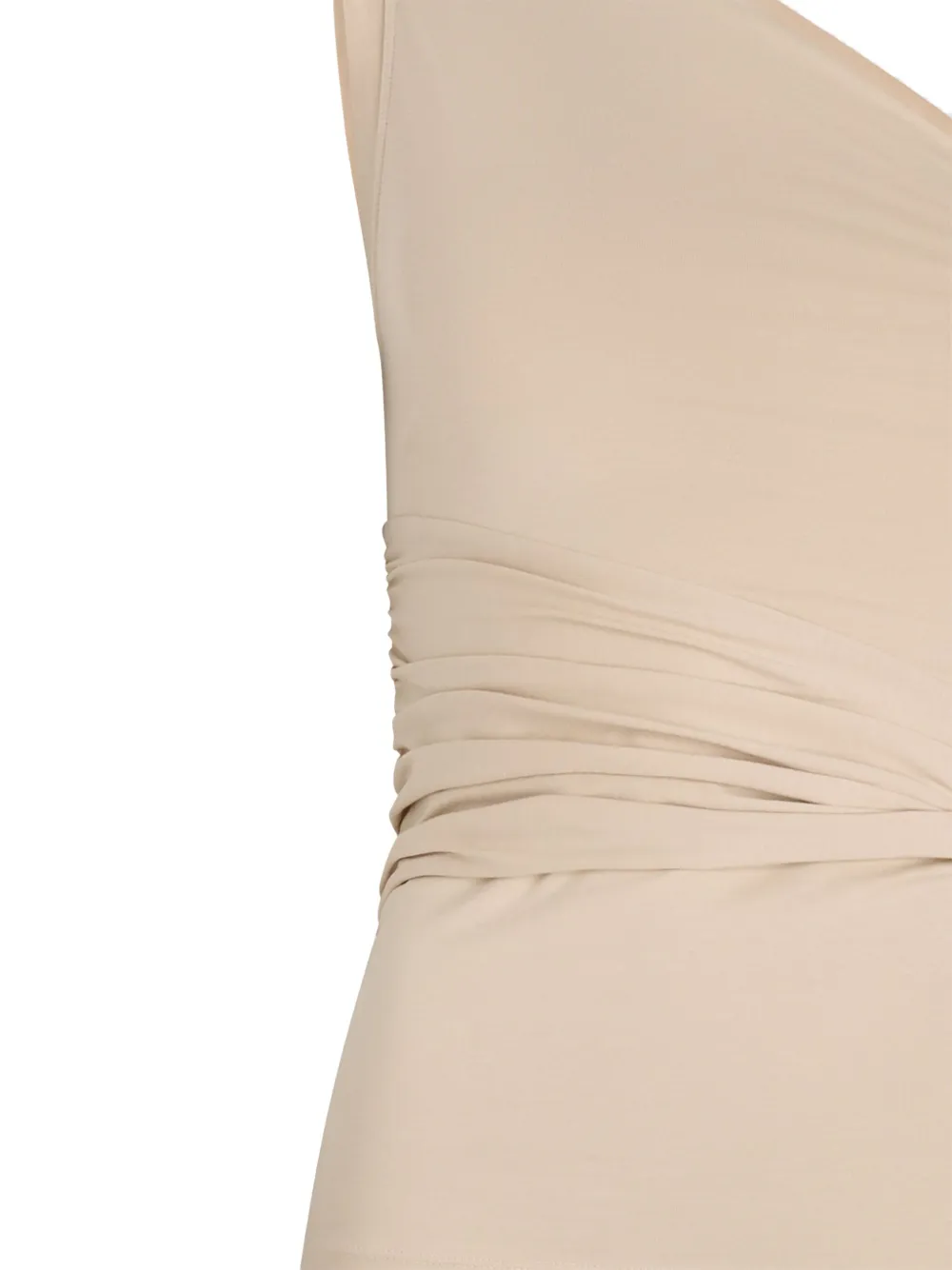 Shop Patou One-shoulder Organic Cotton Top In Neutrals