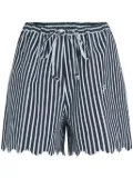 Patou striped drawstring shorts - Blue