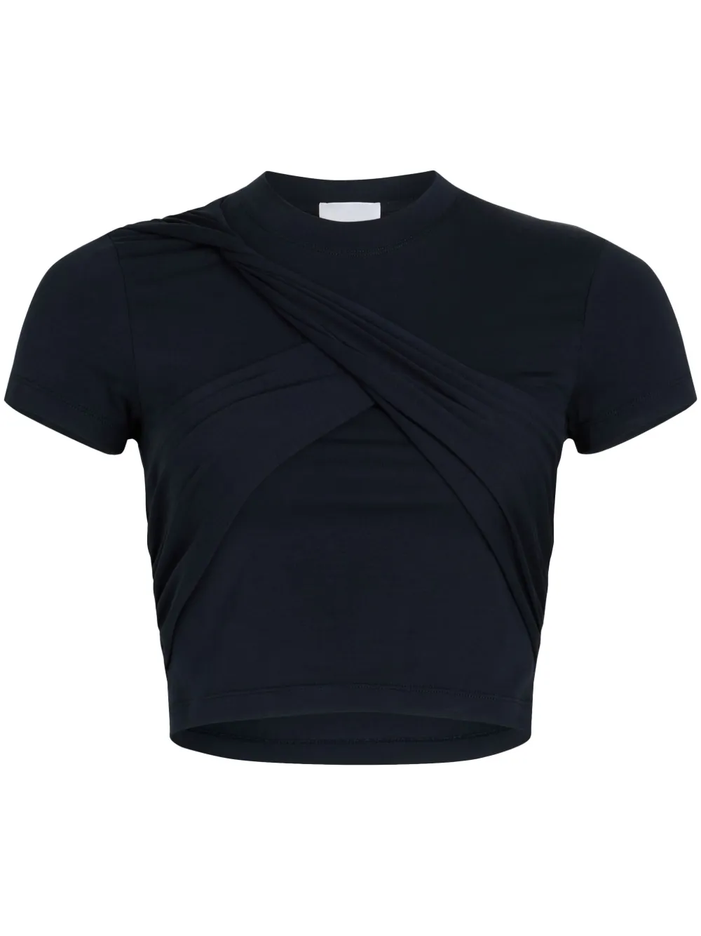 Patou playera corta de algodón orgánico con diseño drapeado | azul | Image 1