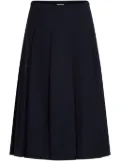 Patou pleated twill midi skirt - Blue