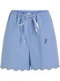 Patou striped drawstring shorts - Blue