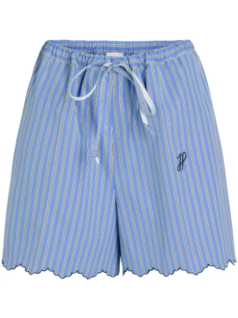 Patou striped drawstring shorts